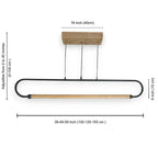 Suspension LED Bois et Métal
