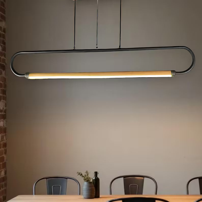 Suspension LED Bois et Métal