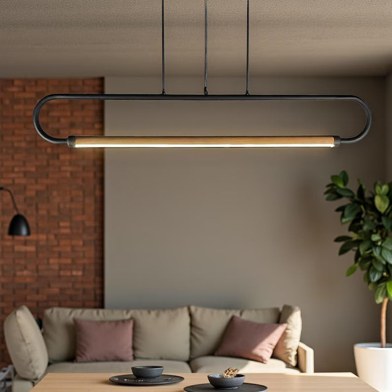 Suspension LED Bois et Métal