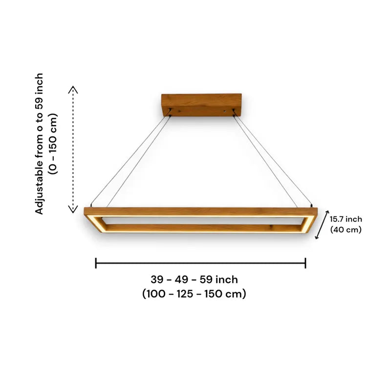 Dimmable Wooden Pendant Light