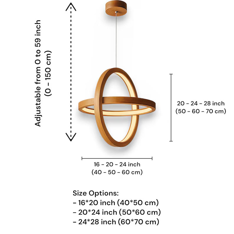 Handmade Wood Pendant Light
