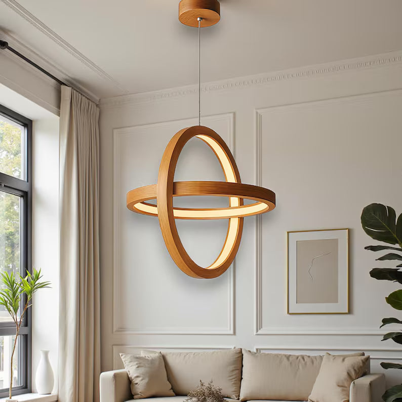 Handmade Wood Pendant Light