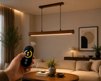 Unikaa adjustable height linear pendant lighting with remote control dimming and adjustable color temperature
