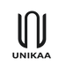 Unikaa logo with brand name modern minimalist black design