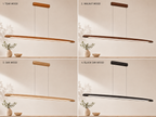 unikaa-modern-linear-wooden-pendant-light-teak-walnut-oak-black-oak-finish-comparison